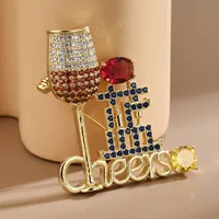 Elegant Flower Copper Inlay Zircon Unisex Brooches sku image 5