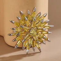 Elegant Flower Copper Inlay Zircon Unisex Brooches main image 3