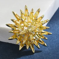Elegant Flower Copper Inlay Zircon Unisex Brooches sku image 6
