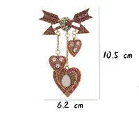 Glam Retro Heart Shape Arrow Alloy Women's Brooches main image 6