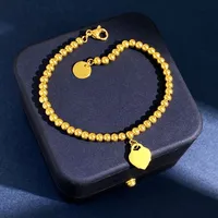 Copper Commute Beaded Heart Shape Bracelets sku image 1