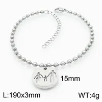 Simple Style Cartoon Character Letter Heart Shape Titanium Steel 18K Gold Plated Bangle In Bulk sku image 3