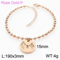 Simple Style Cartoon Character Letter Heart Shape Titanium Steel 18K Gold Plated Bangle In Bulk sku image 7