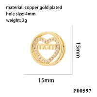 1 Piece Ig Style Pentagram Sun Heart Shape Copper Inlay Pendant Jewelry Accessories main image 5