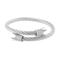 Simple Style Crown Titanium Steel Bangle main image 5