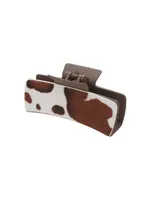 Women's Cute Cow Pattern Pu Leather Hair Claws sku image 1