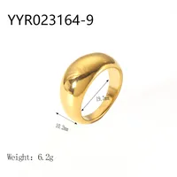 Wholesale Jewelry IG Style Retro Geometric 304 Stainless Steel Natural Stone Rhinestones Zircon 18K Gold Plated Polishing Plating Inlay Rings sku image 8