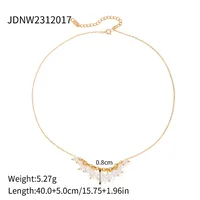 Wholesale Jewelry IG Style Pearl Stainless Steel Pendant Necklace sku image 1