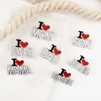 Simple Style Letter Heart Shape Alloy Unisex Brooches main image 3