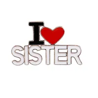 Simple Style Letter Heart Shape Alloy Unisex Brooches sku image 6