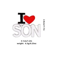 Simple Style Letter Heart Shape Alloy Unisex Brooches main image 7