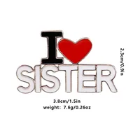 Simple Style Letter Heart Shape Alloy Unisex Brooches main image 8