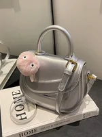 Women's Small Pu Leather Solid Color Cute Square Zipper Handbag main image 1