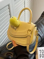 Women's Small Pu Leather Solid Color Cute Square Zipper Handbag main image 3
