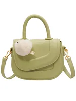 Women's Small Pu Leather Solid Color Cute Square Zipper Handbag main image 4