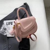 Women's Small Pu Leather Solid Color Cute Square Zipper Handbag sku image 3