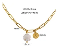 304 Stainless Steel 14K Gold Plated Retro Plating Inlay Sun Natural Stone Shell Pendant Necklace main image 8