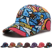 Unisex Basic Flower Printing Flat Eaves Baseball Cap main image 1