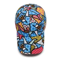 Unisex Basic Flower Printing Flat Eaves Baseball Cap main image 2