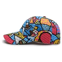 Unisex Basic Flower Printing Flat Eaves Baseball Cap main image 4
