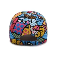 Unisex Basic Flower Printing Flat Eaves Baseball Cap main image 3
