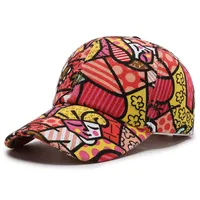Unisex Basic Flower Printing Flat Eaves Baseball Cap sku image 1