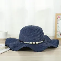 Women's Simple Style Solid Color Ruffles Straw Hat main image 4
