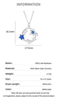 925 Sterling Silver Zircon Cable Chain Plating Inlay Star Pendant Necklace main image 6