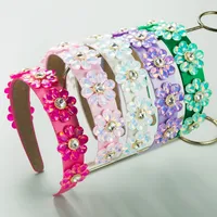 Women's Elegant Flower Cloth Plating Inlay Glass Drill Hair Band main image 1