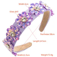 Women's Elegant Flower Cloth Plating Inlay Glass Drill Hair Band main image 5