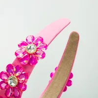 Women's Elegant Flower Cloth Plating Inlay Glass Drill Hair Band main image 3