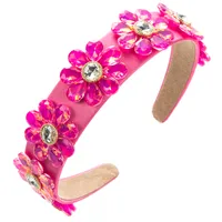 Women's Elegant Flower Cloth Plating Inlay Glass Drill Hair Band sku image 2
