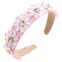 Women's Elegant Flower Cloth Plating Inlay Glass Drill Hair Band sku image 3