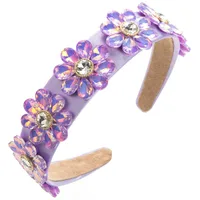 Women's Elegant Flower Cloth Plating Inlay Glass Drill Hair Band sku image 4