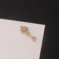 1 Piece Simple Style Star Key Lock Copper Inlay Pendant Jewelry Accessories sku image 4