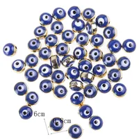 50 Pieces 6 * 8mm Resin Devil's Eye Beads main image 5