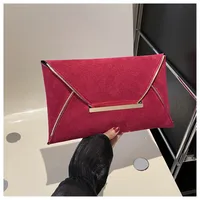 Women's Small Canvas Solid Color Vintage Style Classic Style Square String Envelope Bag sku image 3