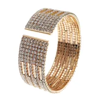Elegant Shiny Geometric Artificial Pearls Rhinestones Metal Wholesale Bangle main image 2