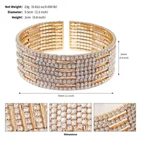 Elegant Shiny Geometric Artificial Pearls Rhinestones Metal Wholesale Bangle main image 8