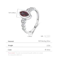 Elegant Simple Style Horse Eye Sterling Silver Plating Inlay Zircon Rhodium Plated Rings main image 6