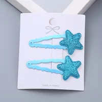 Girl's Simple Style Star Solid Color Alloy Stoving Varnish Hair Clip sku image 5