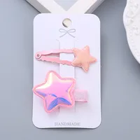 Girl's Simple Style Star Solid Color Alloy Stoving Varnish Hair Clip sku image 15