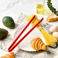Simple Style Solid Color Silica Gel Food Tongs 1 Piece main image 2