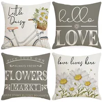 Simple Style Classic Style Commute Color Block Linen Pillow Cases main image 2