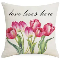 Simple Style Classic Style Commute Color Block Linen Pillow Cases sku image 1