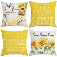 Simple Style Classic Style Commute Color Block Linen Pillow Cases main image 3