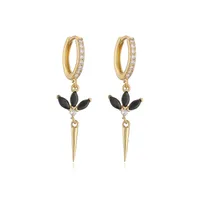 1 Pair Sweet Geometric Plating Inlay Copper Zircon 18k Gold Plated Earrings sku image 6