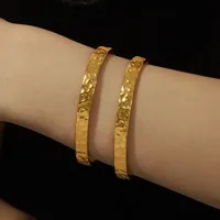 Casual Simple Style Solid Color Titanium Steel 18K Gold Plated Bangle In Bulk main image 8