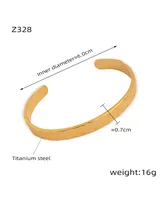 Casual Simple Style Solid Color Titanium Steel 18K Gold Plated Bangle In Bulk main image 9