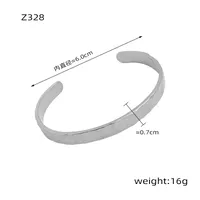 Casual Simple Style Solid Color Titanium Steel 18K Gold Plated Bangle In Bulk sku image 2